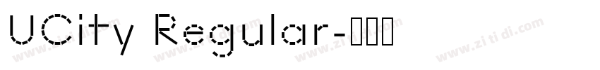 UCity Regular字体转换 UCity Regular字体转换